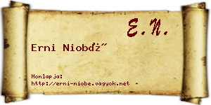 Erni Niobé névjegykártya